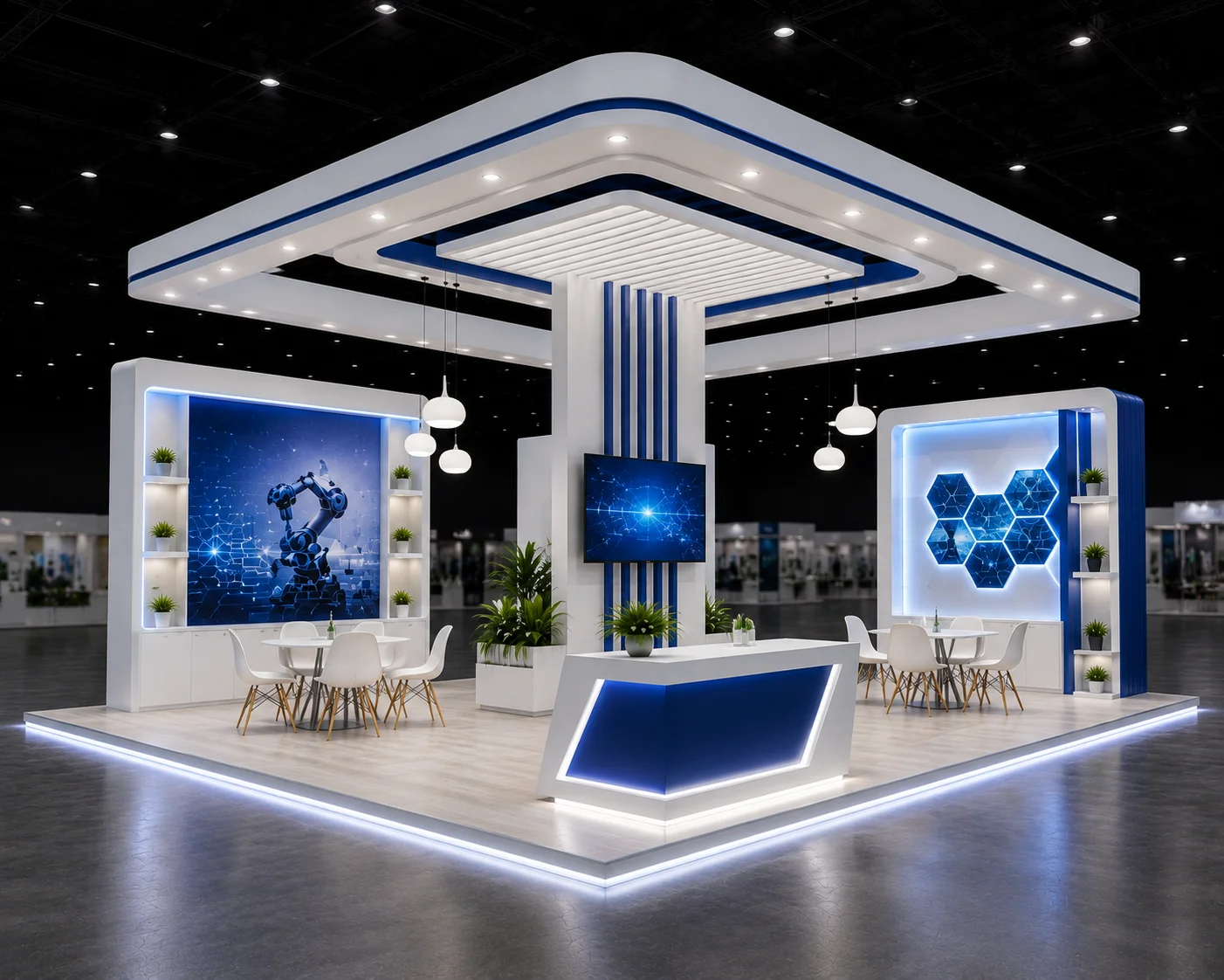 Island Exhibition Stand for Indus-Tech Exp